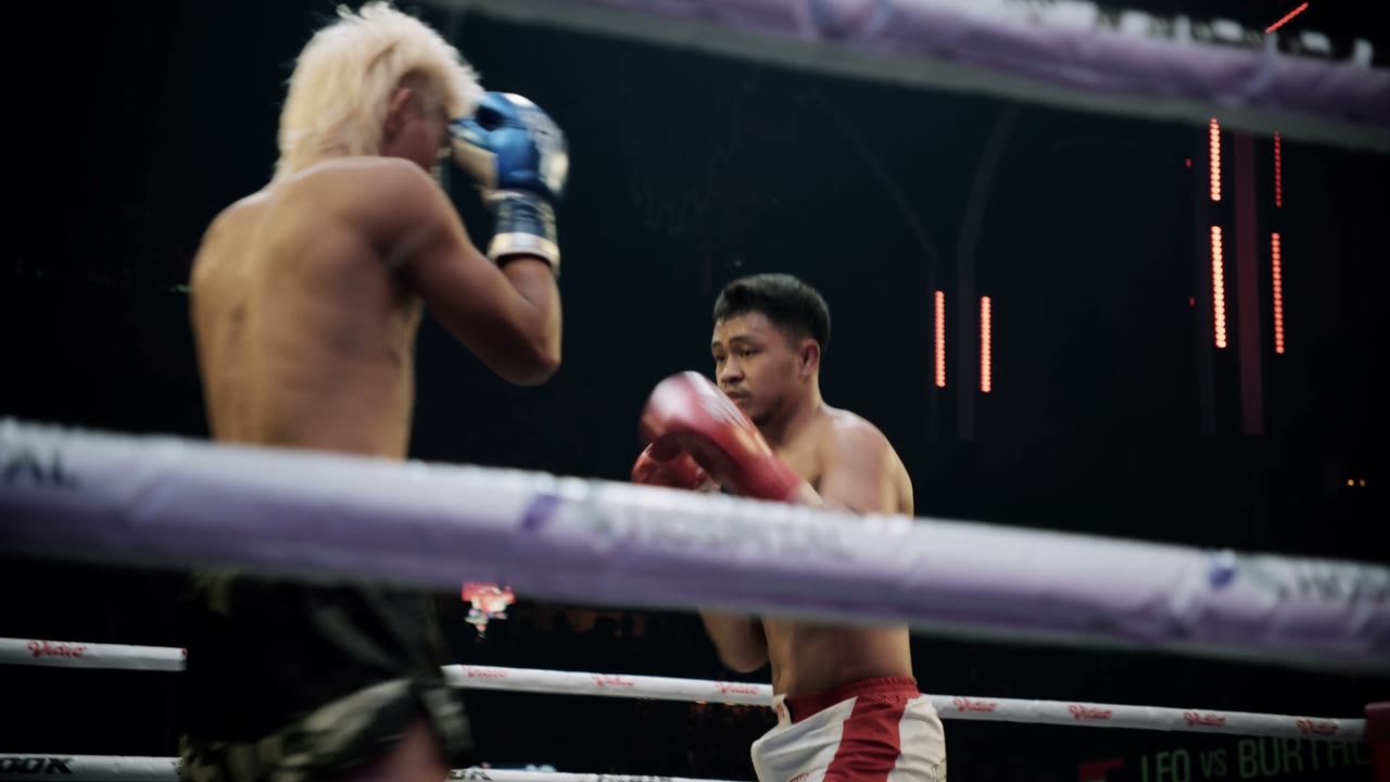 Fight night in the ring, from episode three of the series
